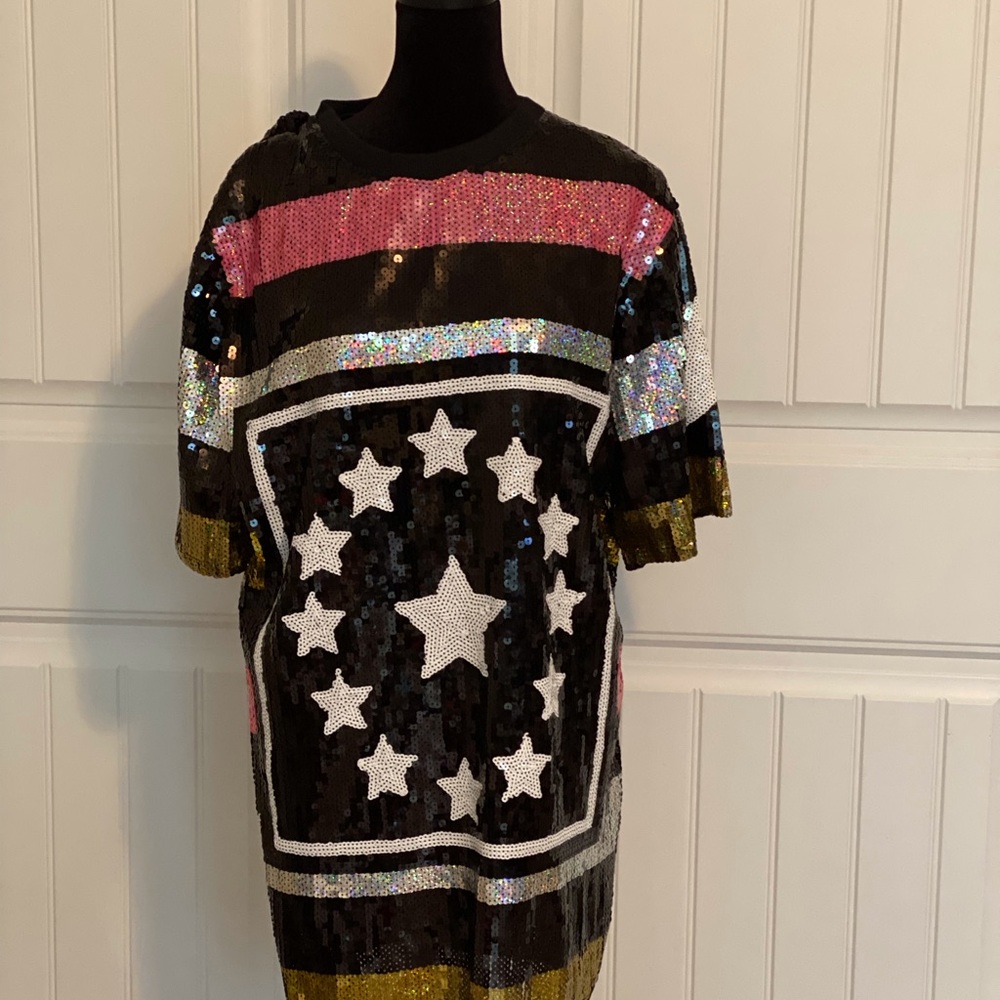 Sequins Shirt Dress- S/M